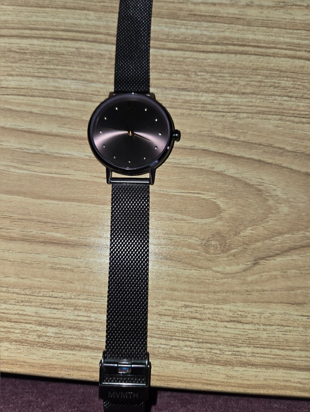 MVMT Women's PURPLE Mesh Strap Watch with Dark Sunburst Dial